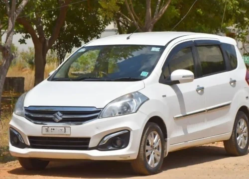 White Ertiga Car